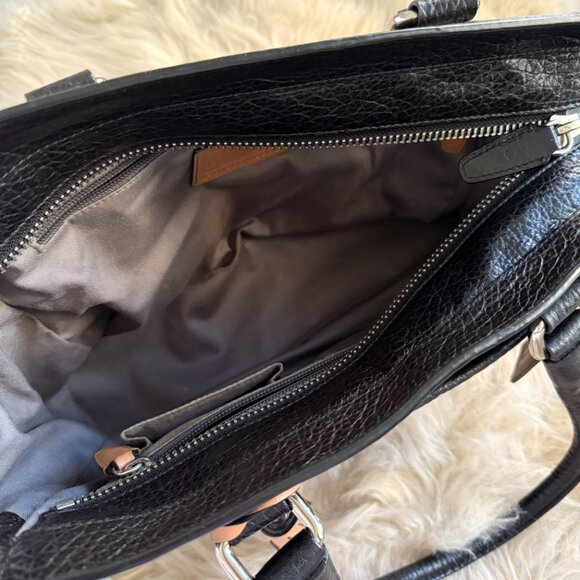 COACH Tote in Black Pebbled Leather - Picture 8 of 11